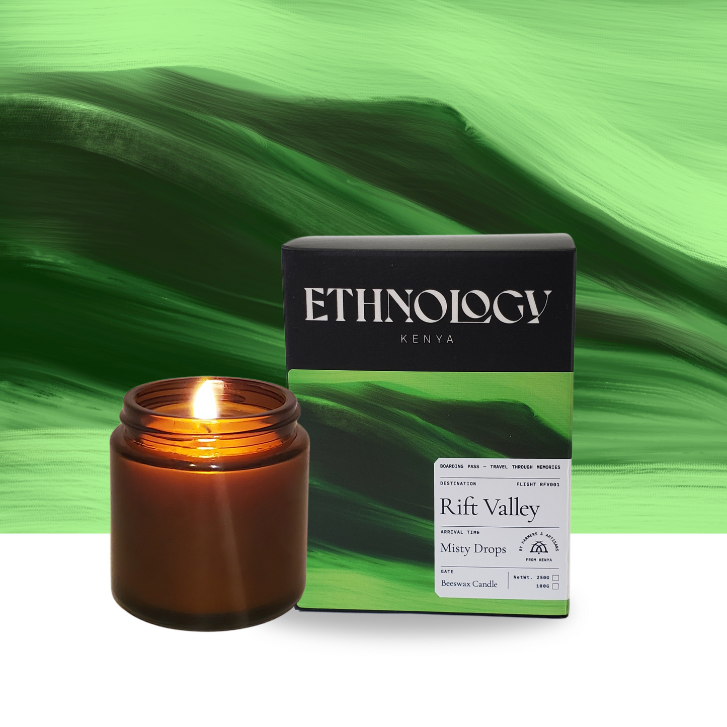 Rift Valley Misty Drops Scented Beeswax Candle