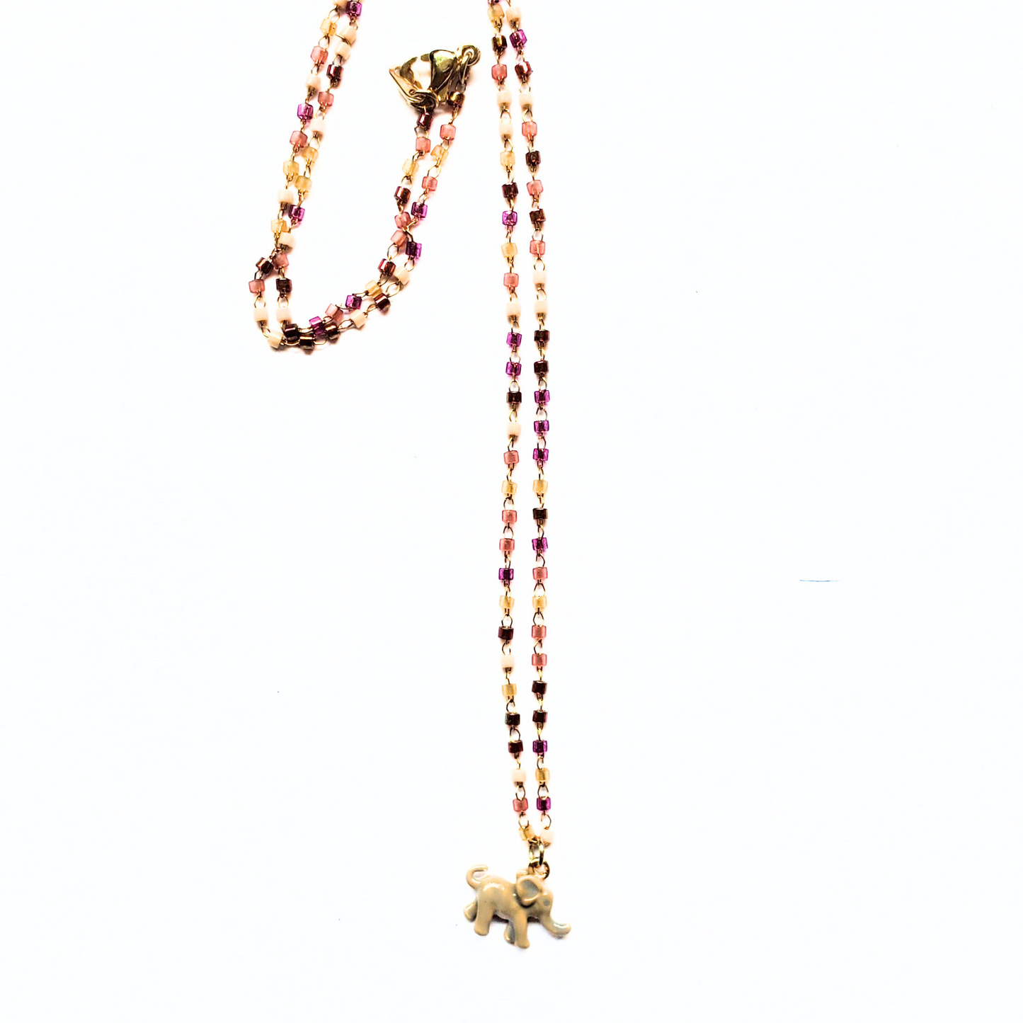 Amboseli Sunset Tiny Elephant Necklace